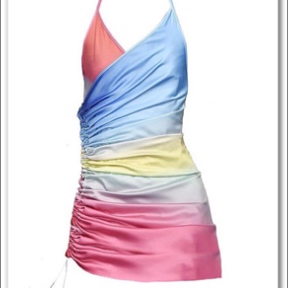 Bella Hadid Fyodor Golan Custom Rainbow Dress - Picture 4 of 14